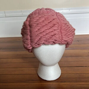 Vintage Winnebago 100% Wool Adorable Pink Winter Hat - OS